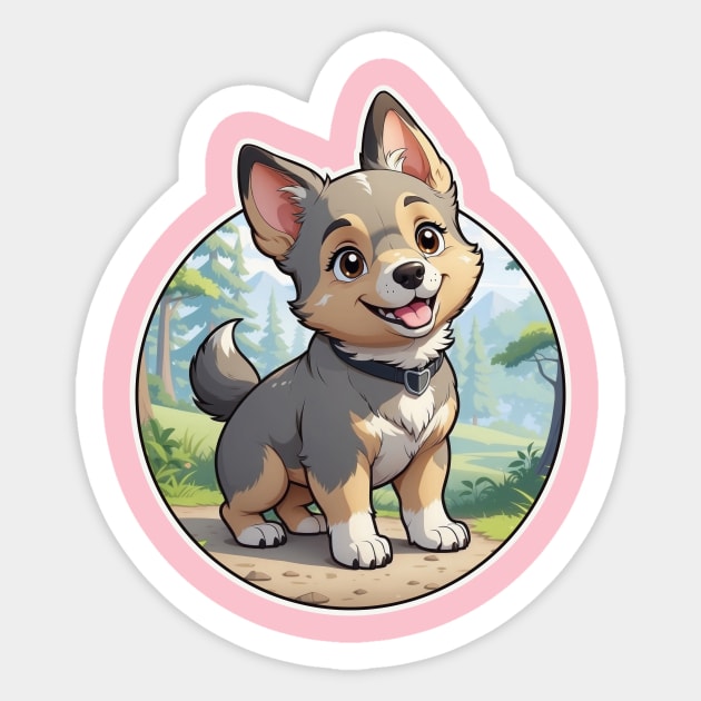 Swedish Vallhund Puppy Sticker by HAPPY GIFTS K